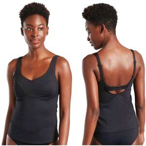 NWT Athleta Bondi Bra Cup Tankini Top size 34 B / C black underwire UPF support